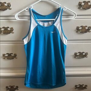Nike Women's Aqua and White Tank, XS